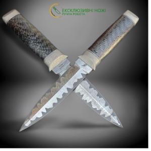 ДИКИЙ ІІ ніж ручної роботи майстра Fomenko Knifes, сталь - Ламінат К390 в нержавіючому дамаску, 64-65 HRC